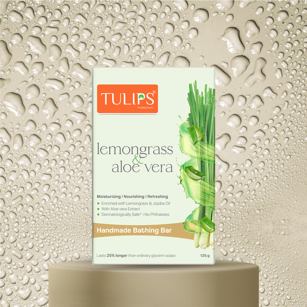 Handmade Bathing Bar – Lemongrass & Aloe Vera (125g)