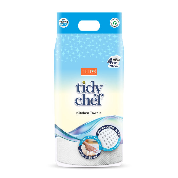 Tidy Chef Paper Kitchen Towels/Roll (70 Pulls, 4 ply)