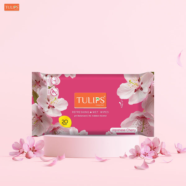 Japanese Cherry (20 Wipes in a Resealable Pack) Refreshing Wet Wipes