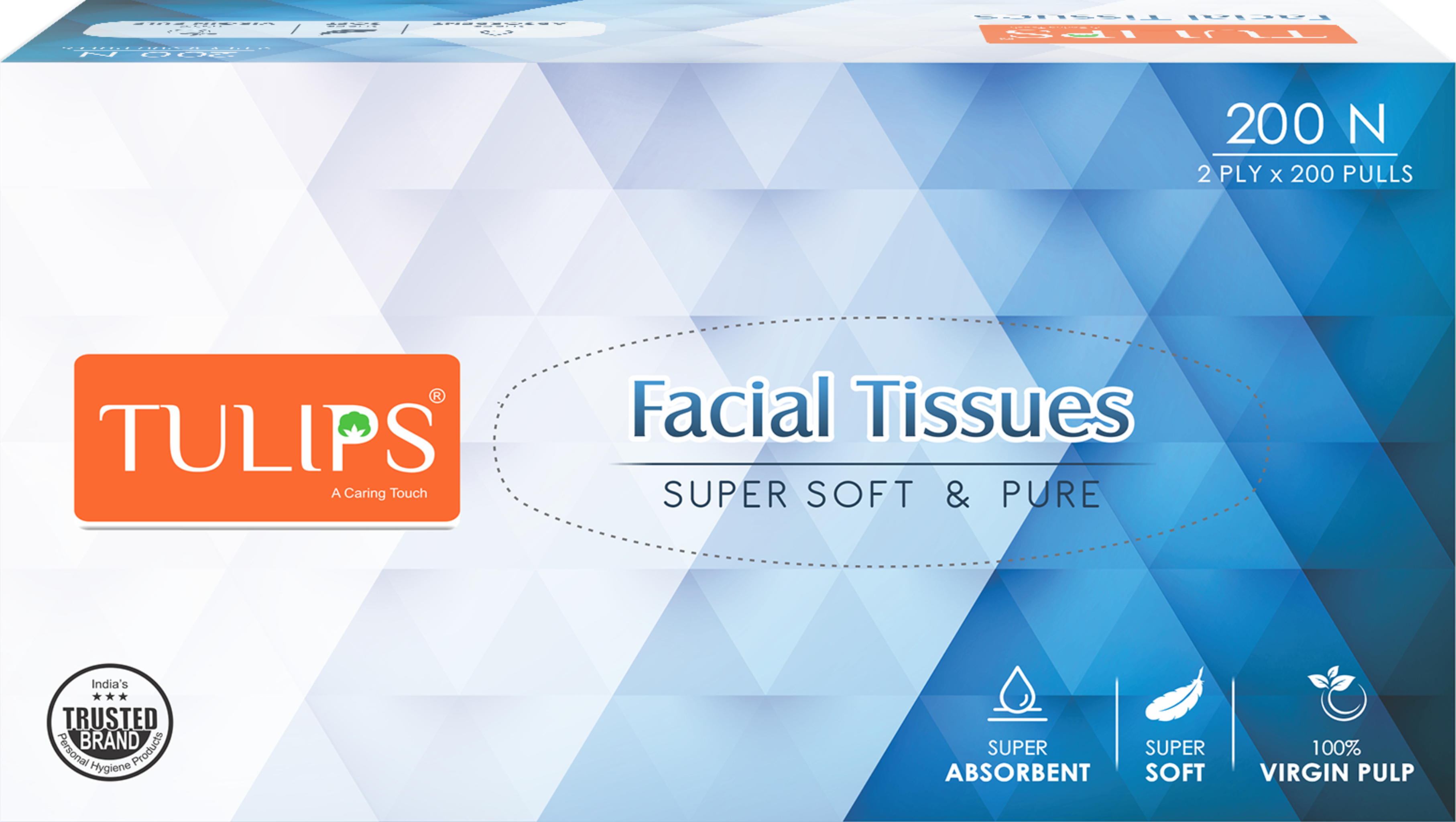 Facial Tissue Paper (2 Ply, 200 Pulls) (Color Variant)