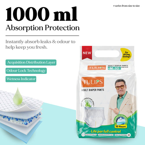 Adult Care Kit - Diaper, Cotton Roll, Wet Wipes & Tissue Combo