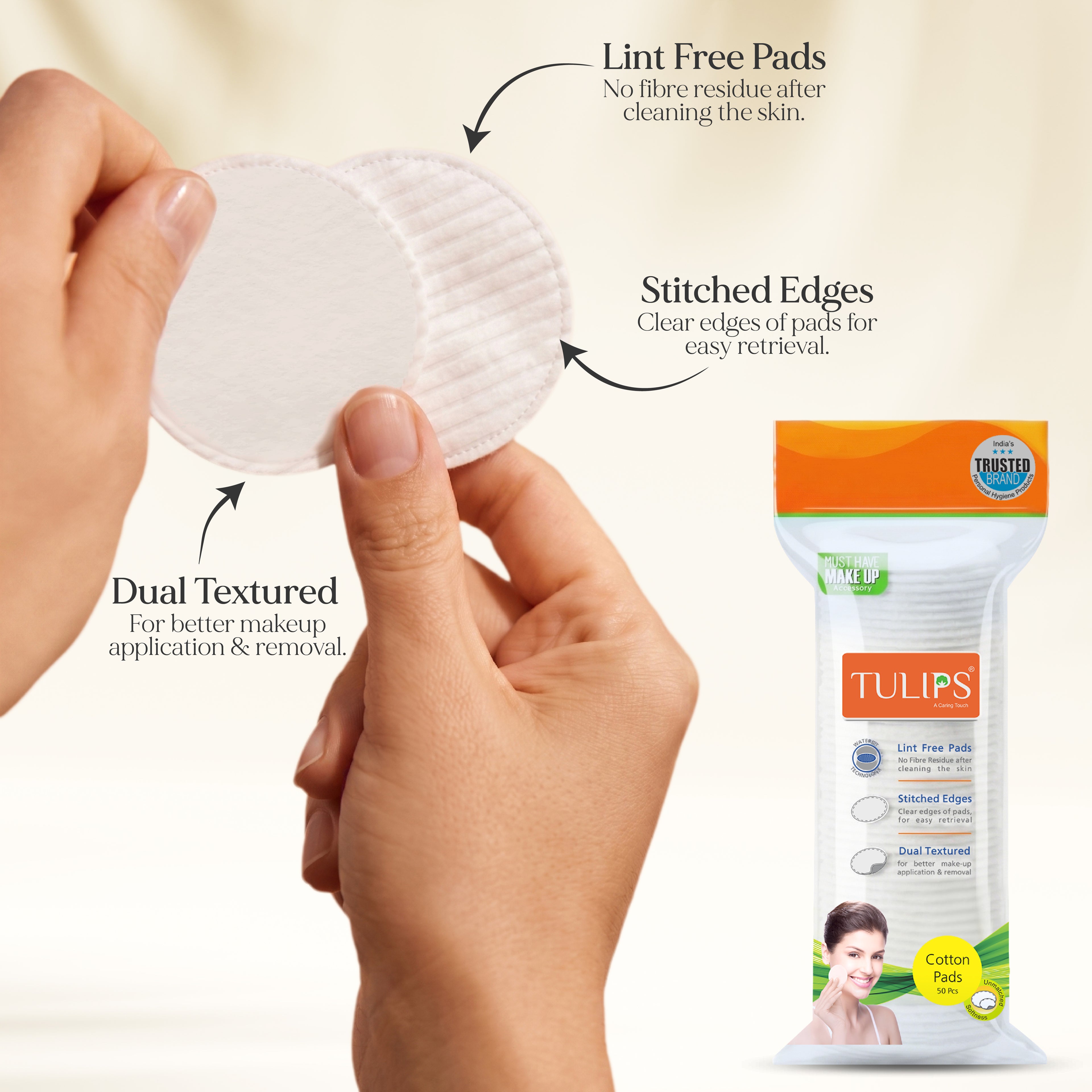 Tulips Makeup & Skincare Routine Kit - Wet Wipes, Micellar Water, Cotton Pads, Nail Polish Remover Wipes & Cotton Swabs