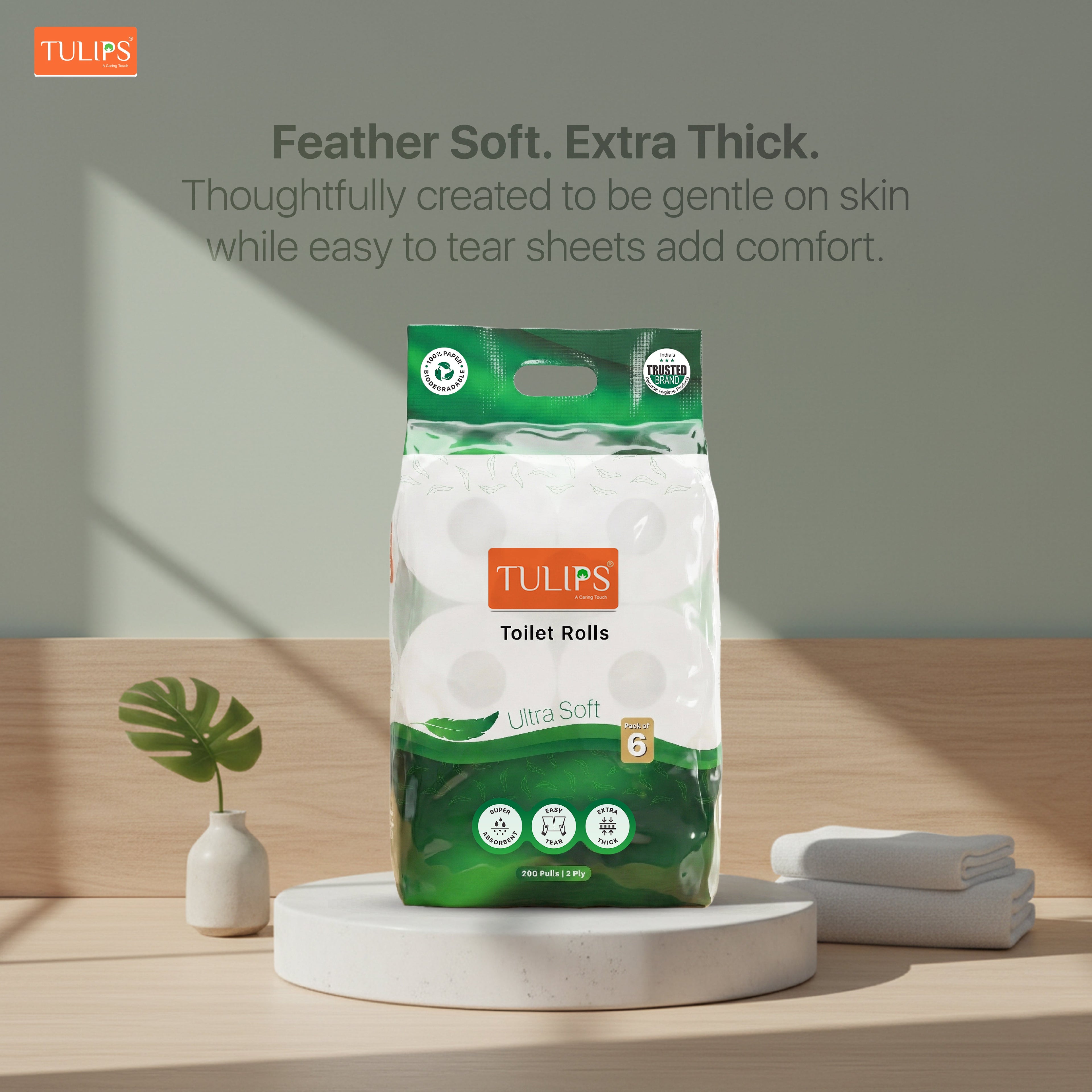 Toilet Rolls (200 Pulls I 2 ply | 6 Rolls )