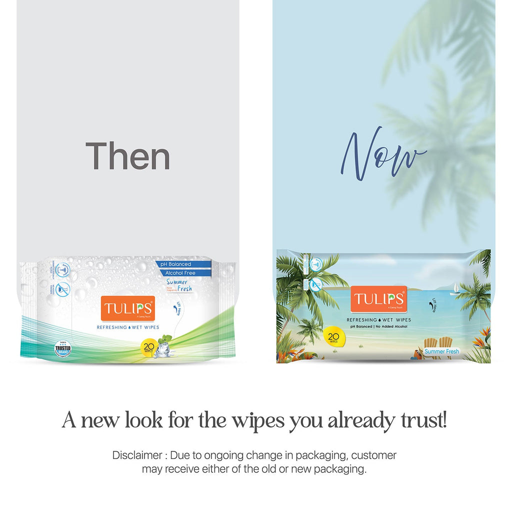 Refreshing Wet Wipes, Summer Fresh (20 Wipes in a Resealable Bag)