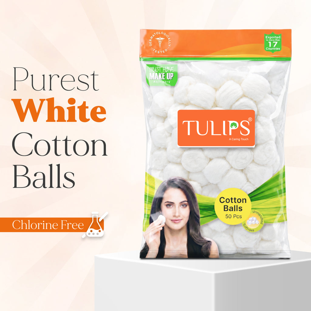 Tulips Daily Hygiene Essentials Kit – 6-in-1 Combo | Cotton Pads, Micellar Water, Cotton Swabs, Wet Wipes, Cotton Balls & Chandan Kesar Soap