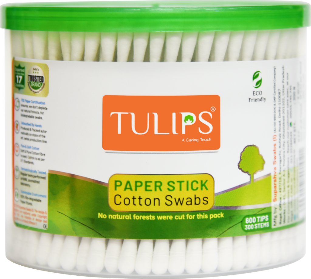 Eco Friendly Cotton Buds/ Swabs (300 Sticks in a Jar)