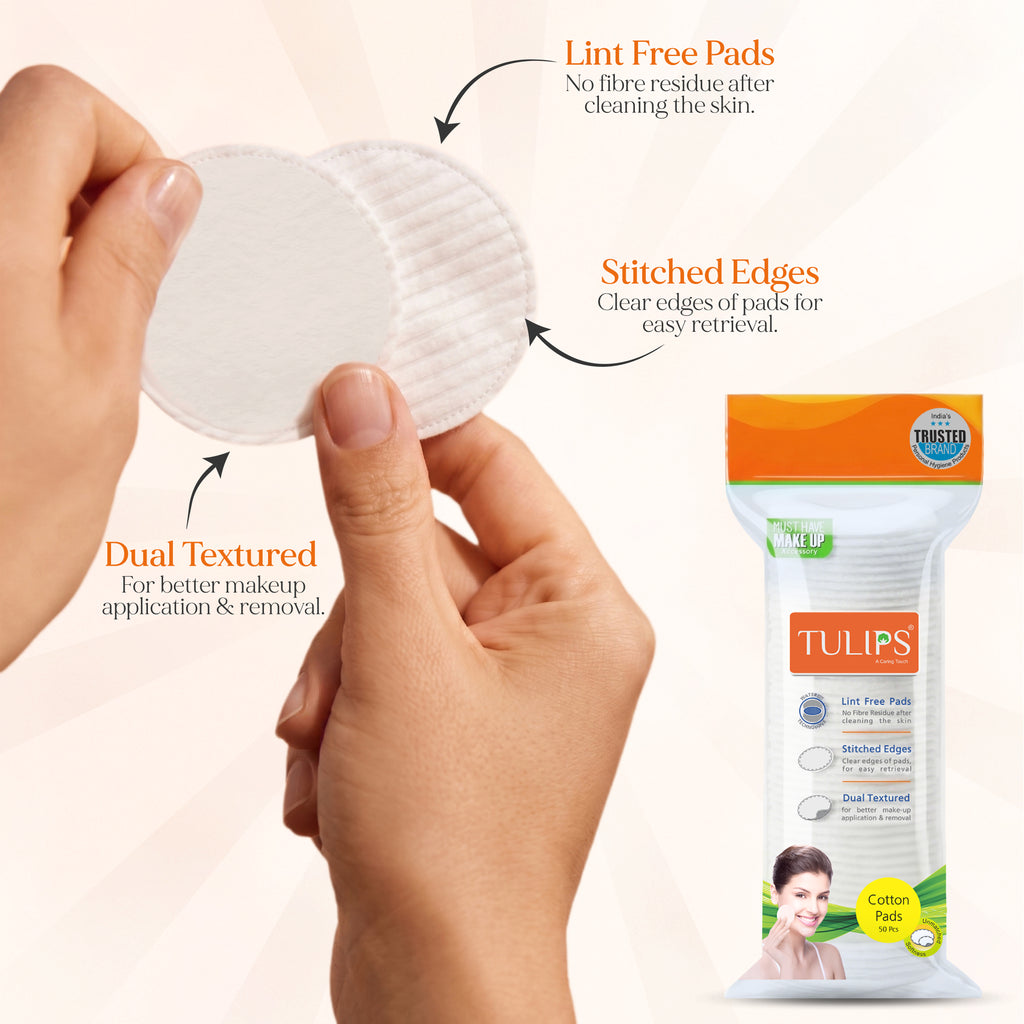 Tulips Daily Hygiene Essentials Kit – 6-in-1 Combo | Cotton Pads, Micellar Water, Cotton Swabs, Wet Wipes, Cotton Balls & Chandan Kesar Soap