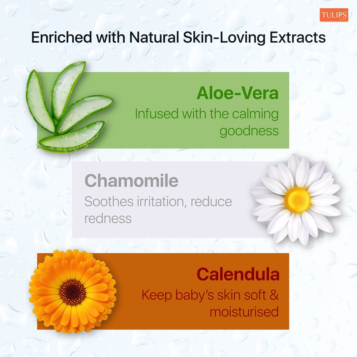 98% Water Sensitive Baby Wet Wipe with Aloe vera & Calendula