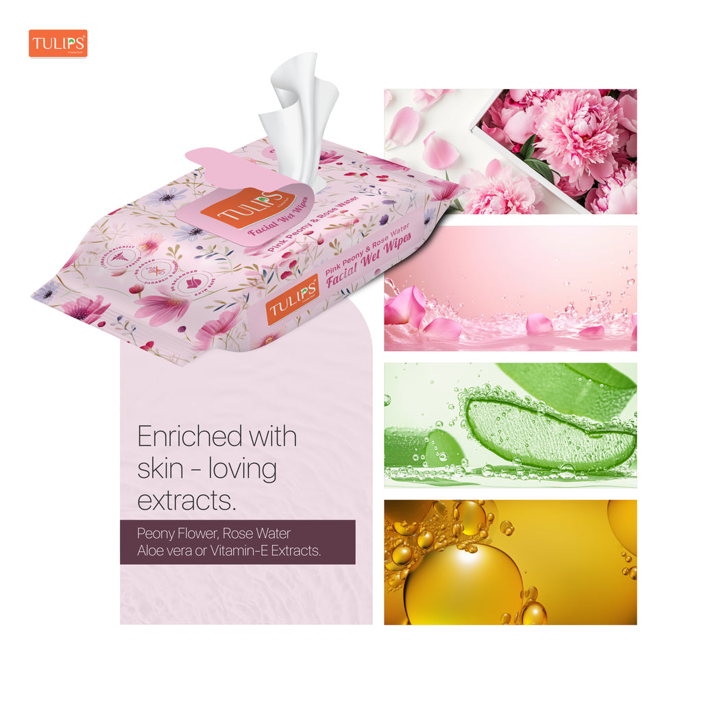 Pink Peony & Rose Water (25 Wipes)