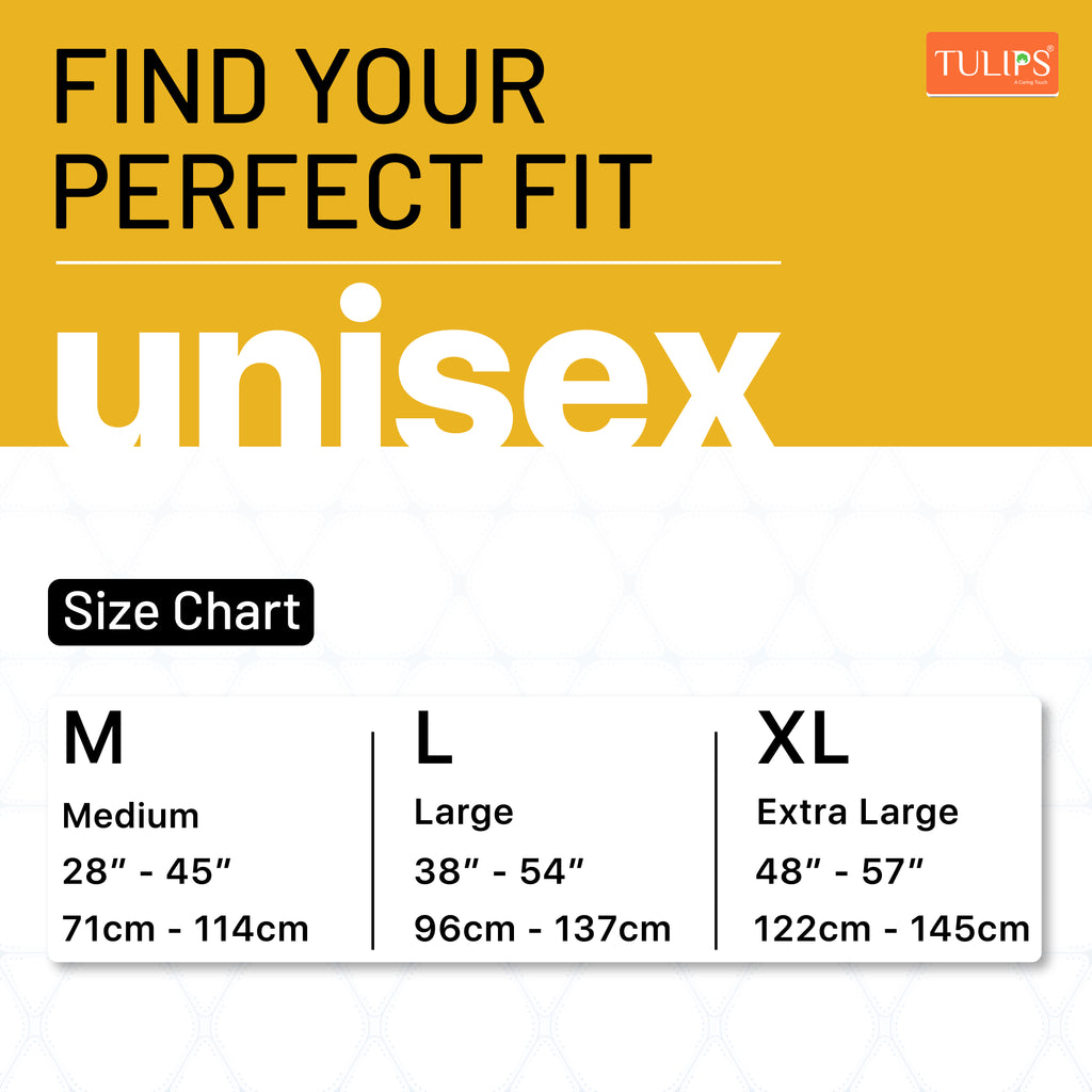 TULIPS Adult Diaper Tape Style- Leak Proof Protection for Bedridden Elders (Medium)