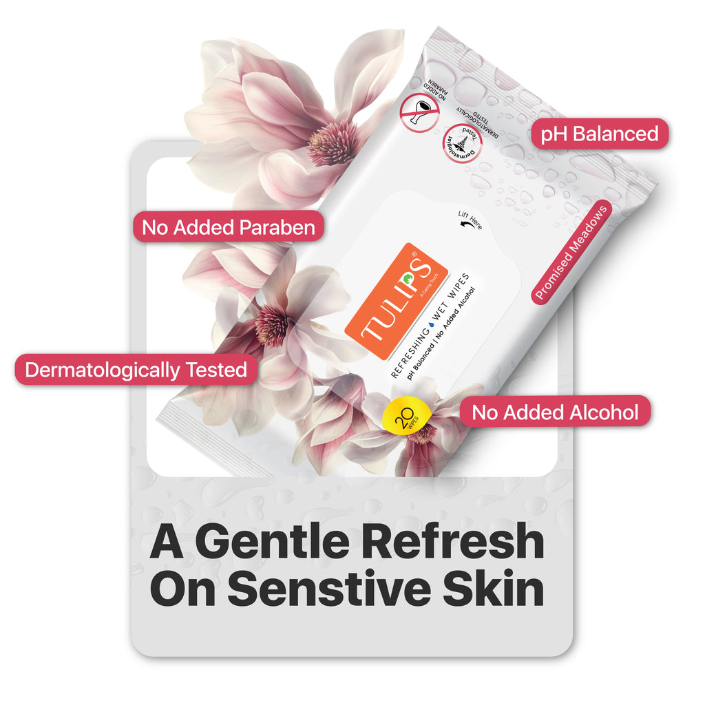 Tulips Refreshing Wet Wipes Promised Meadows (20 N)