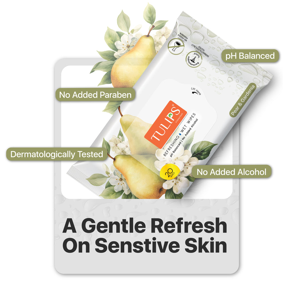 Tulips Refreshing Wet Wipes Pear & Gardenia (20 N)