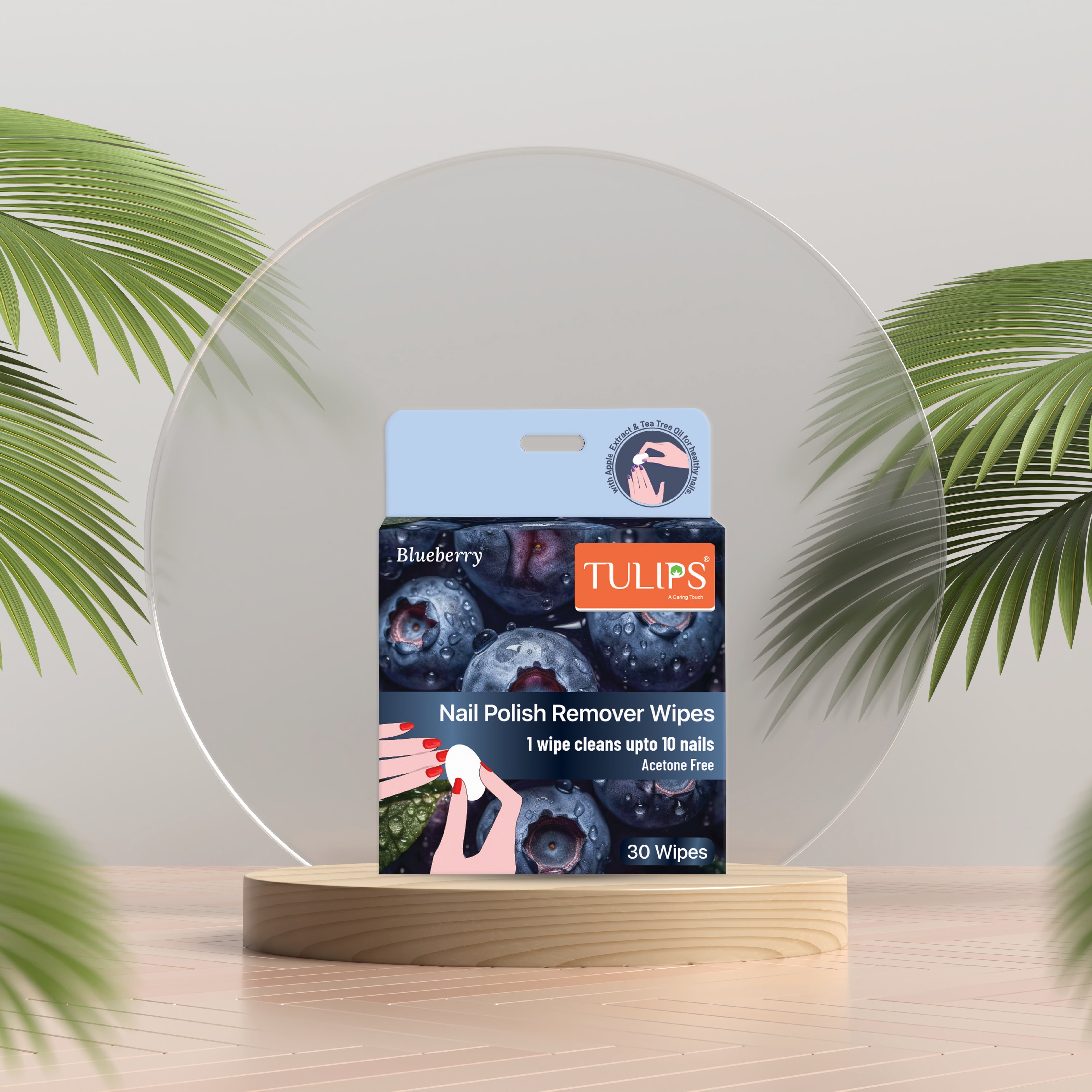 Nail Polish Remover 30 Wipes – Blueberry