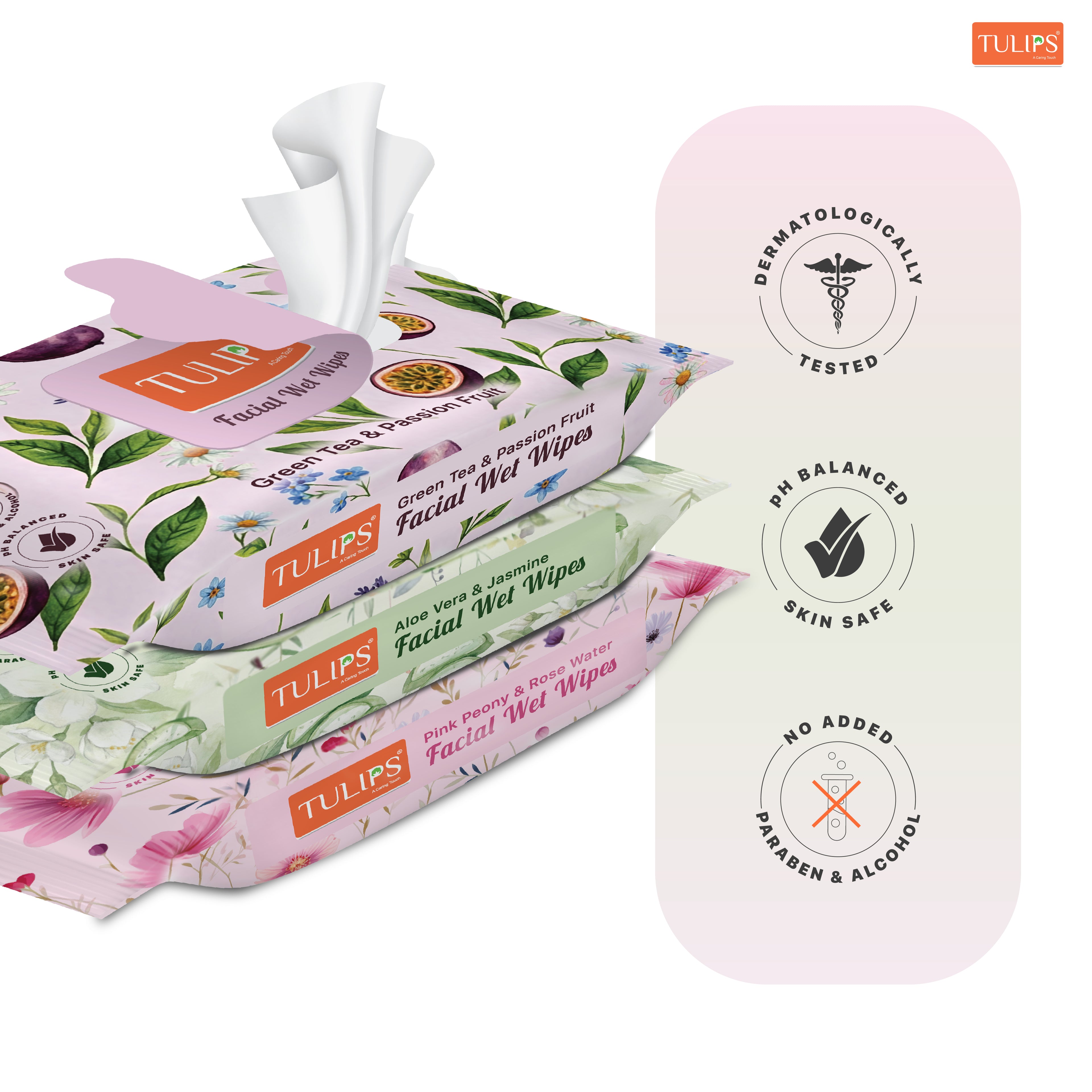 Pink Peony & Rose Water (25 Wipes)
