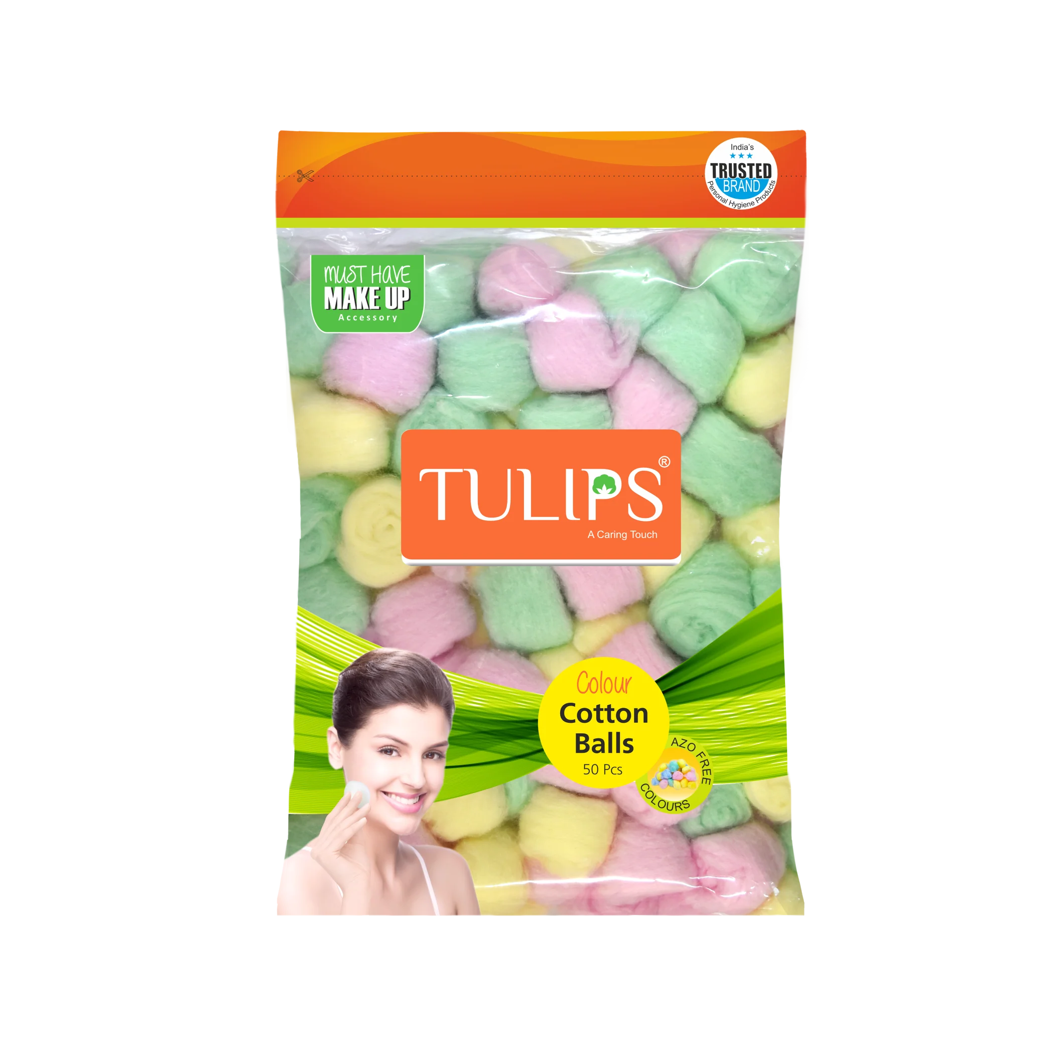 Colour Cotton Balls (50 pcs in a Ziplock Bag)