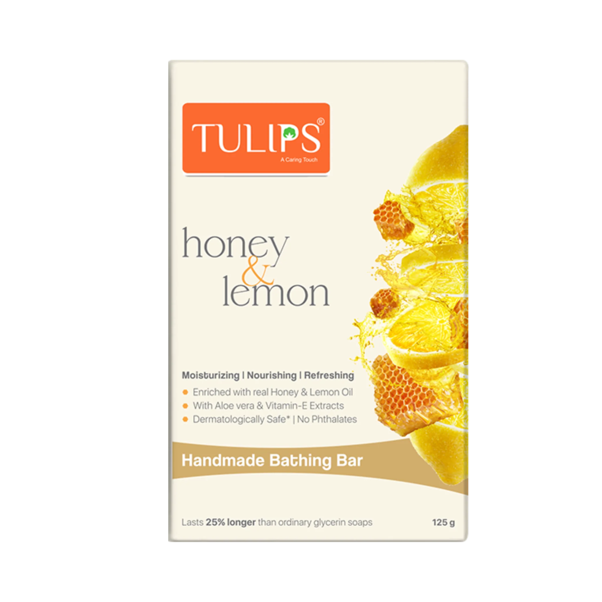 Handmade Bathing Bar – Lemon Honey (125g)