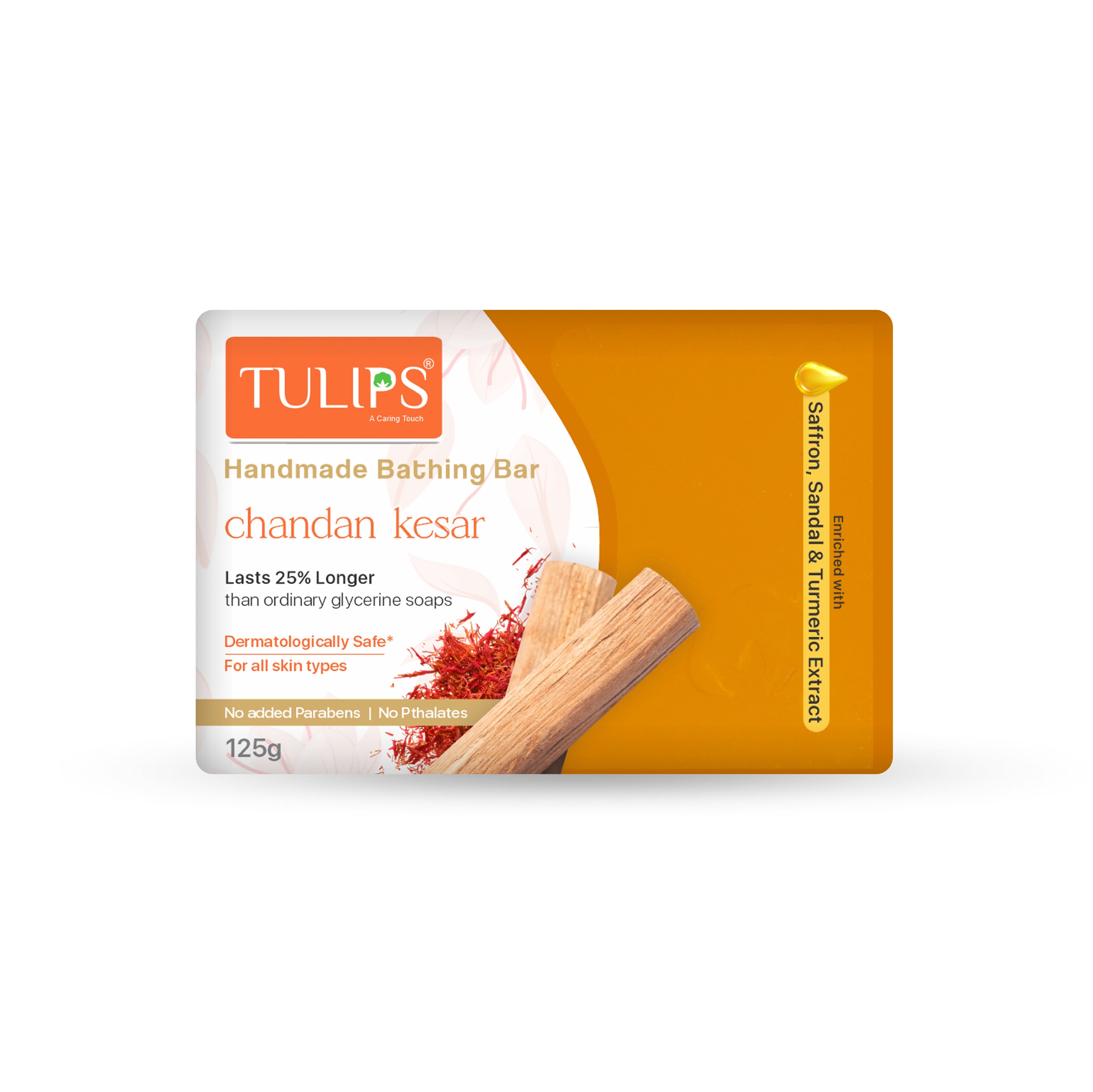 Handmade Bathing Bar – Chandan Kesar (125g)