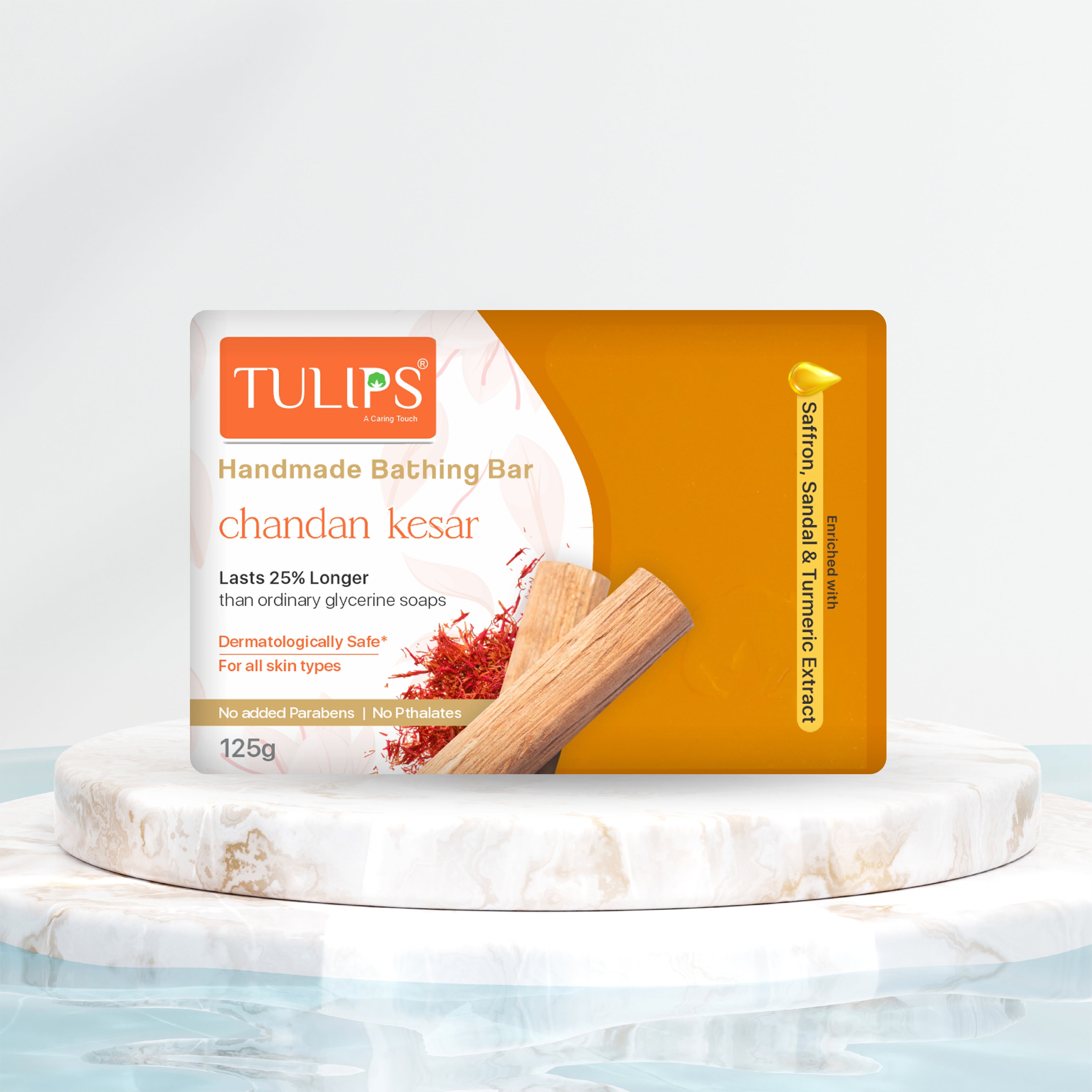 Handmade Bathing Bar – Chandan Kesar (125g)