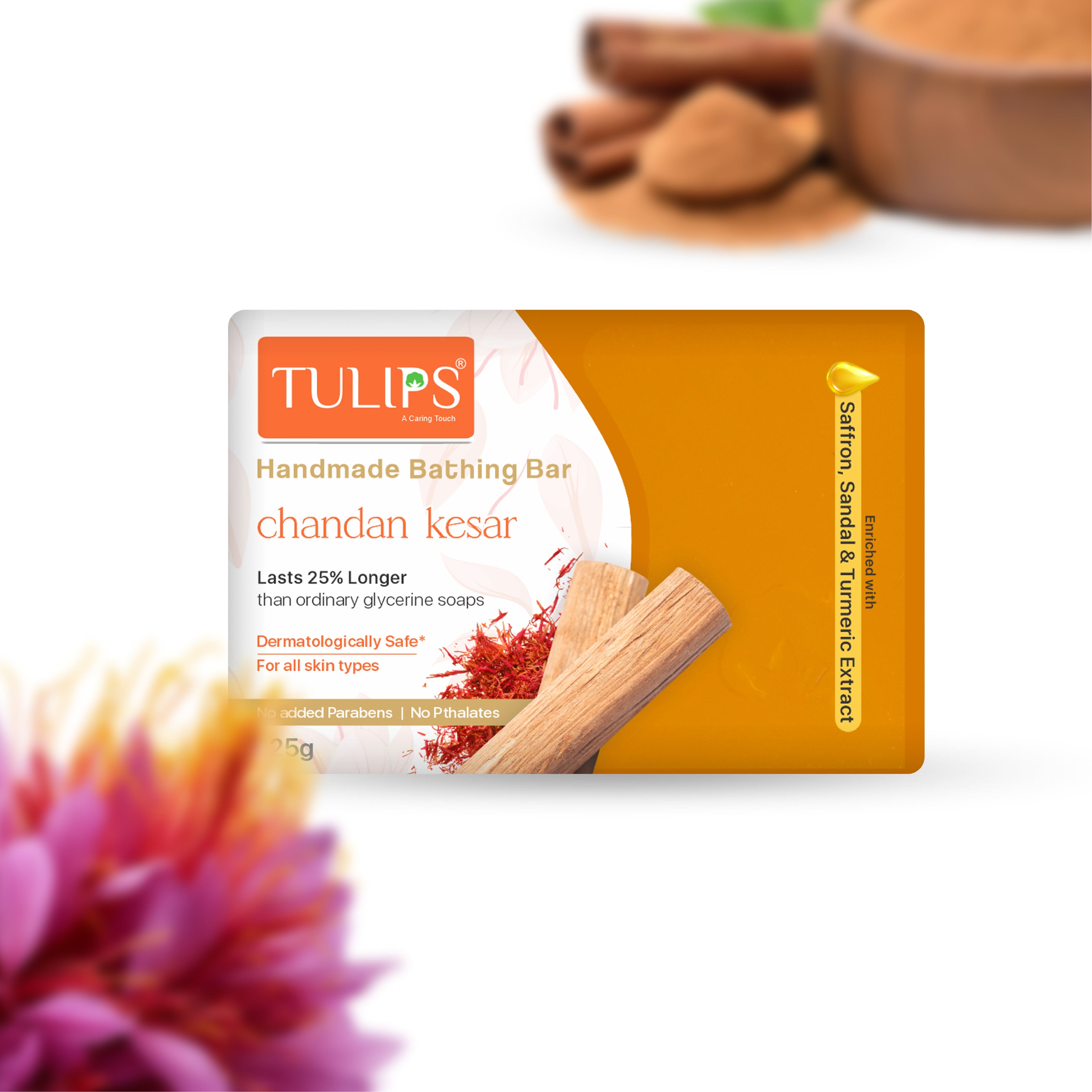 Handmade Bathing Bar – Chandan Kesar (125g)