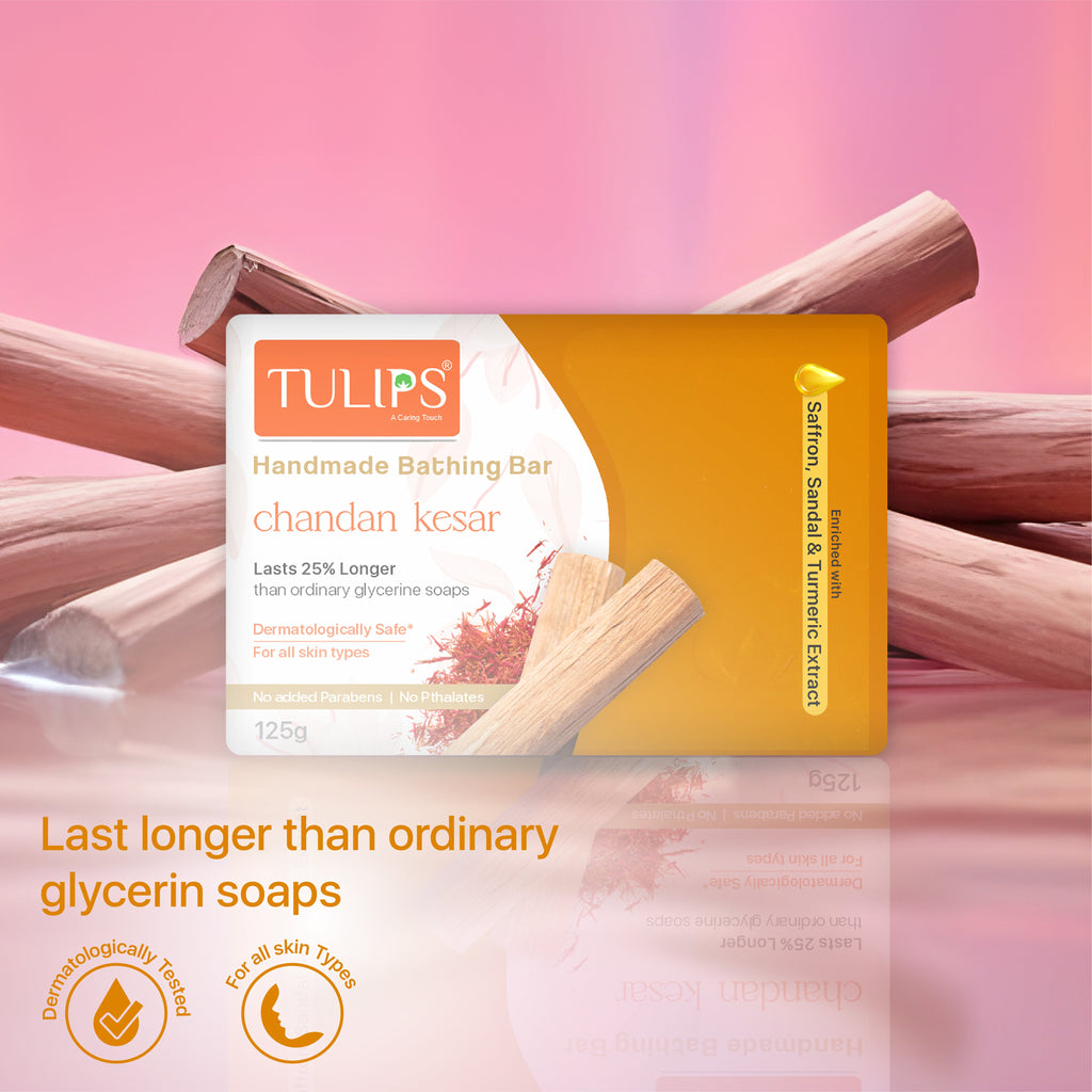 Handmade Bathing Bar – Chandan Kesar (125g)