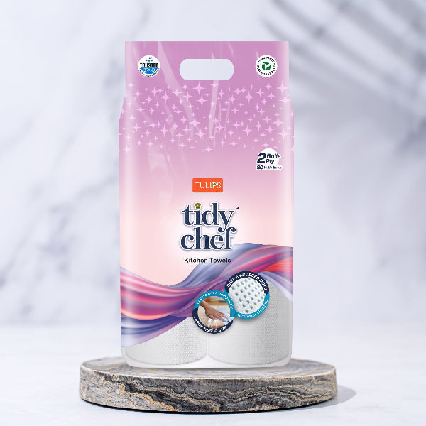 Tidy Chef Paper Kitchen Towels/Roll (80 Pulls, 2 ply)