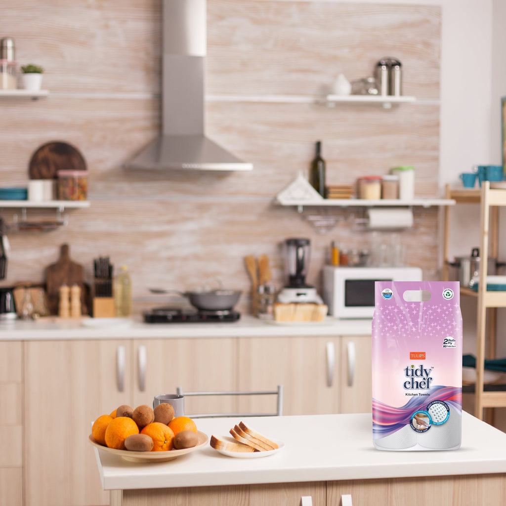 Tidy Chef Paper Kitchen Towels/Roll (80 Pulls, 2 ply)