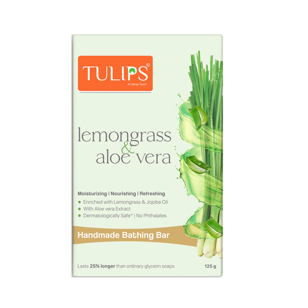 Handmade Bathing Bar – Lemongrass & Aloe Vera (125g)