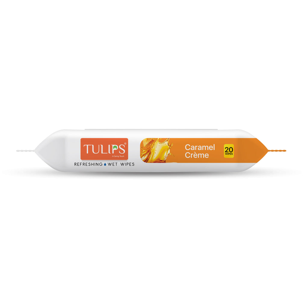 Tulips Refreshing Wet Wipes Caramel Creme (20 N)