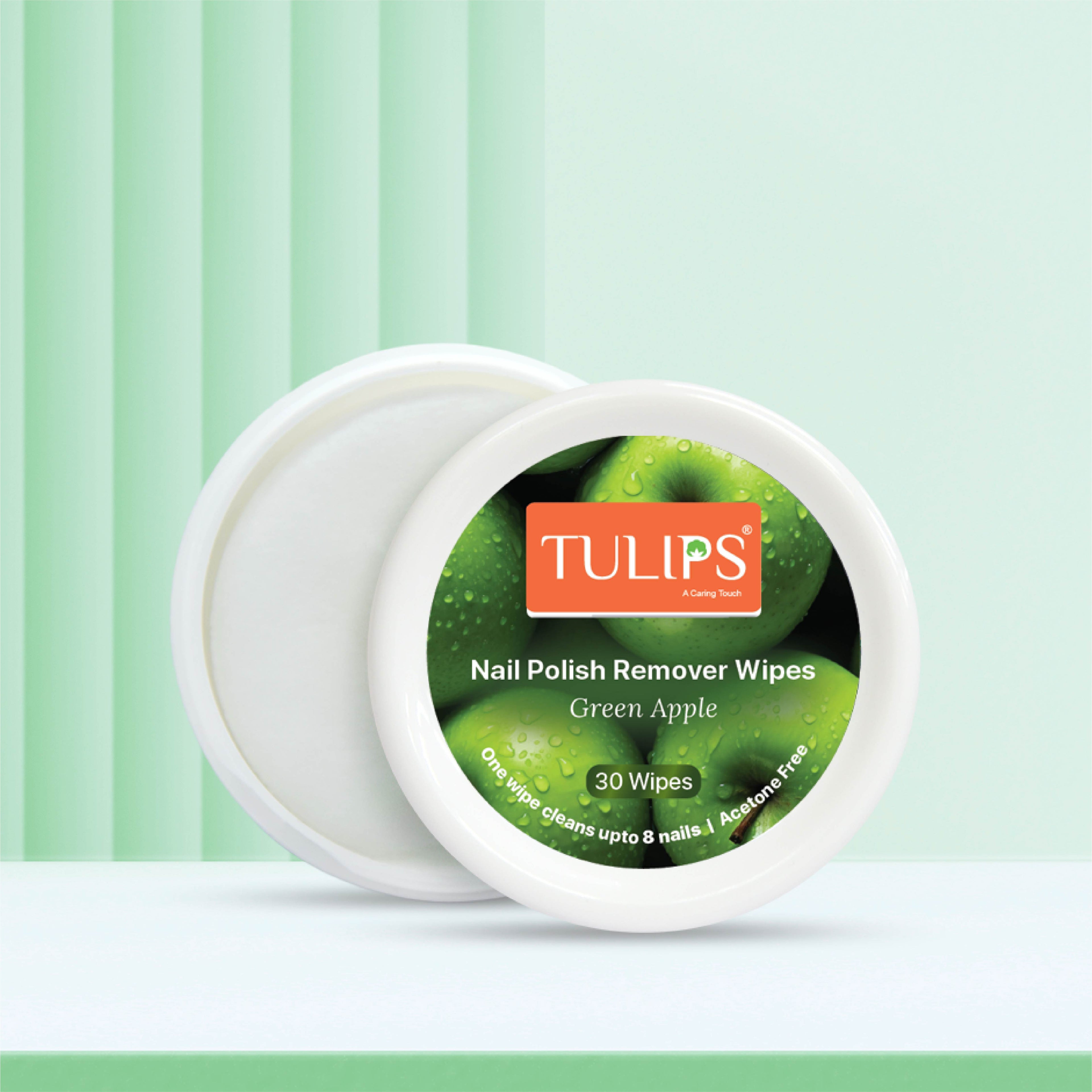 Nail Polish Remover 30 Wipes – Green Apple