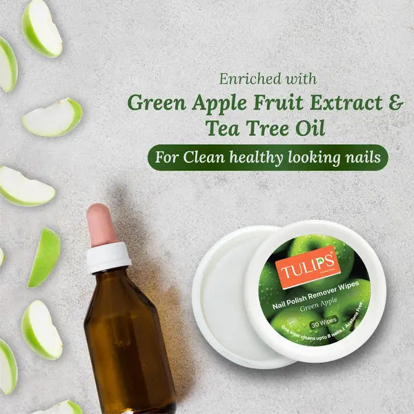 Nail Polish Remover 30 Wipes – Green Apple