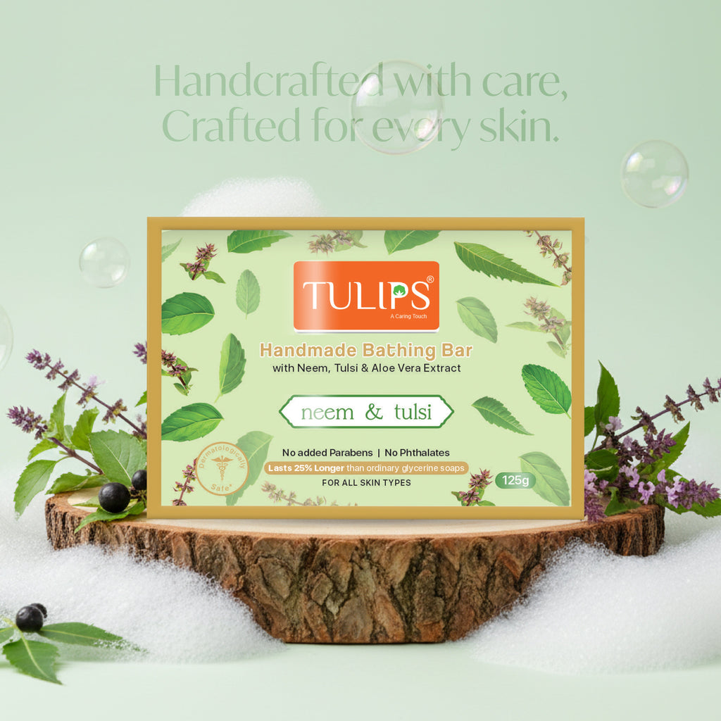 Handmade Bathing Bar - Neem & Tulsi (125 G)