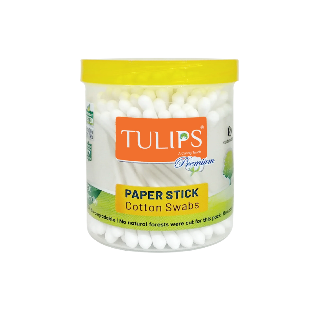 Premium Eco Friendly Cotton Buds/ Swabs (100 Sticks in a Jar)