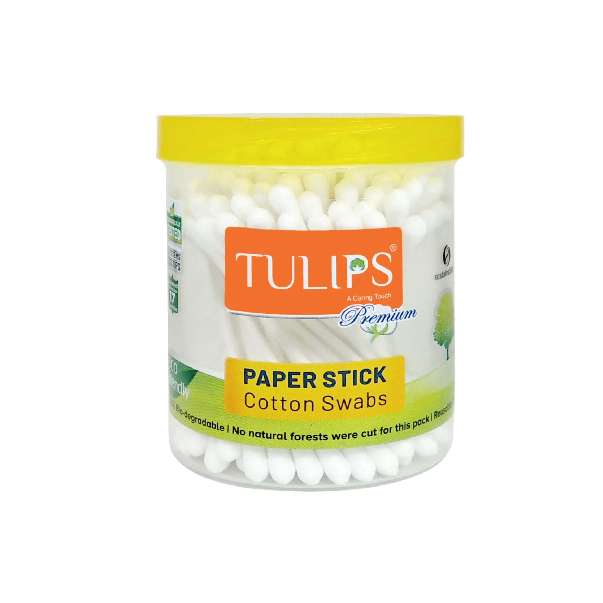 Premium Eco Friendly Cotton Buds/ Swabs (100 Sticks in a Jar)