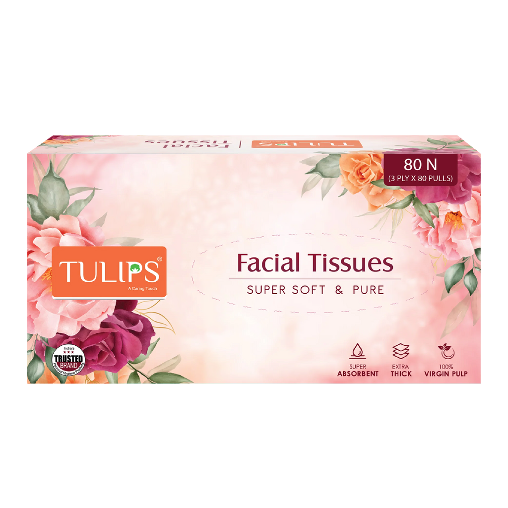 Premium Facial Tissue Paper (3 Ply, 80 Pulls)