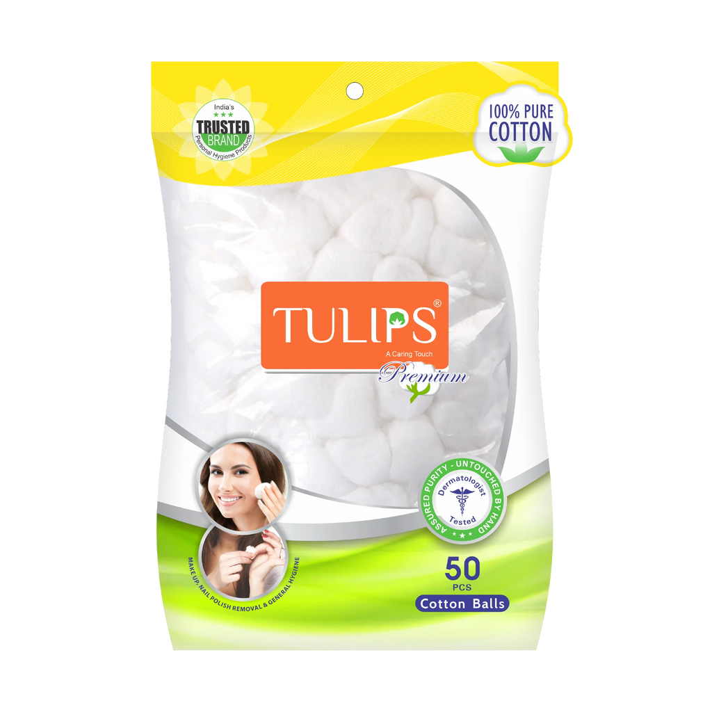 Premium White Cotton Balls (50 pcs in a Ziplock Bag)