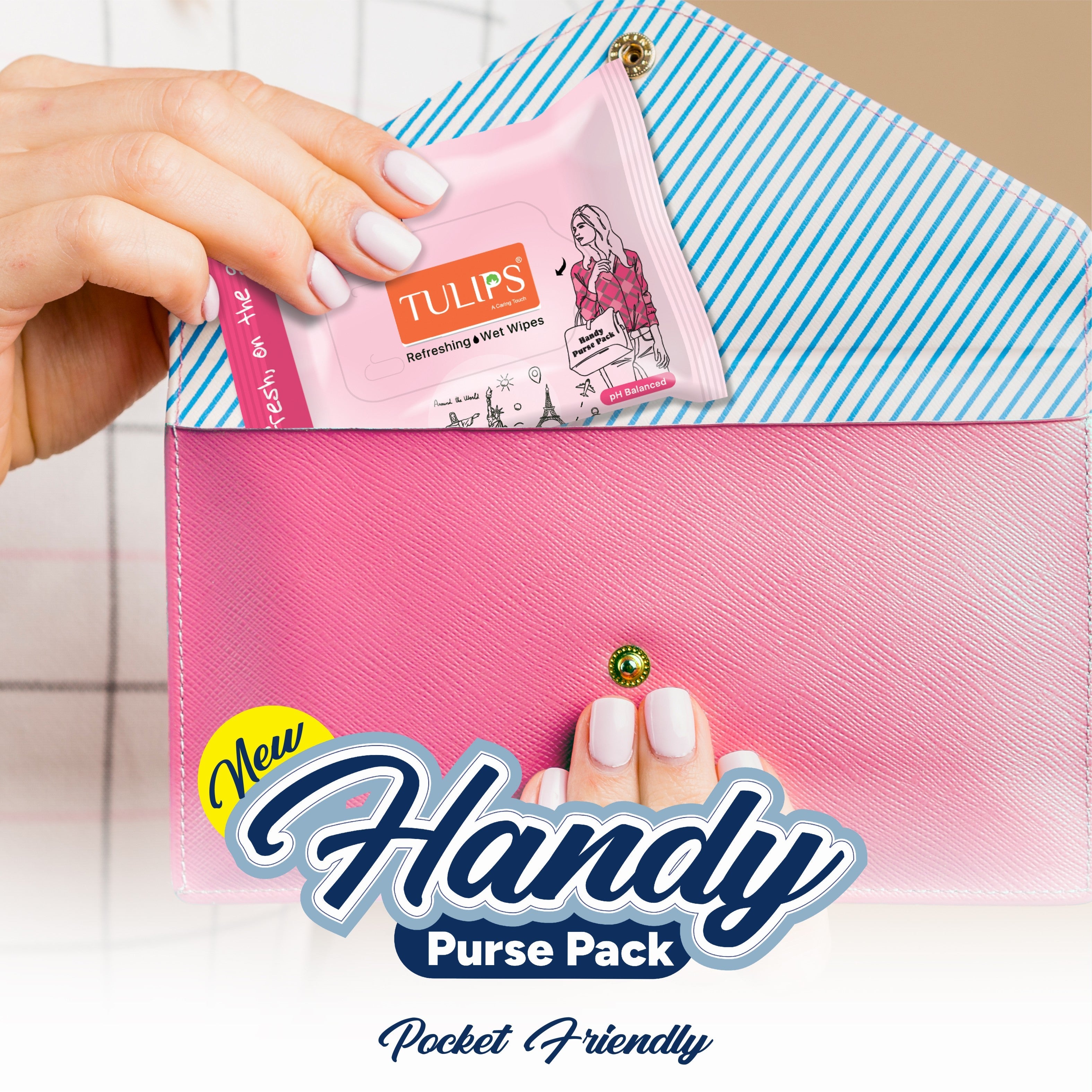 Refreshing Wet Wipes, Promised Meadow (8 Wipes in a pack)