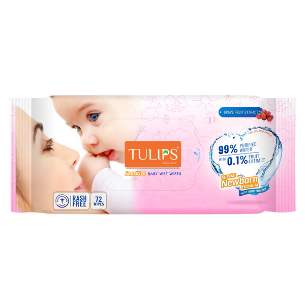 Baby Wet Wipes – Grape fruit 72Wipes - StickerPack