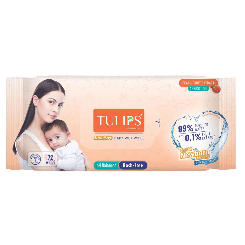 Peach Fruit - Baby Wet Wipes– 72Wipes -  StickerPack