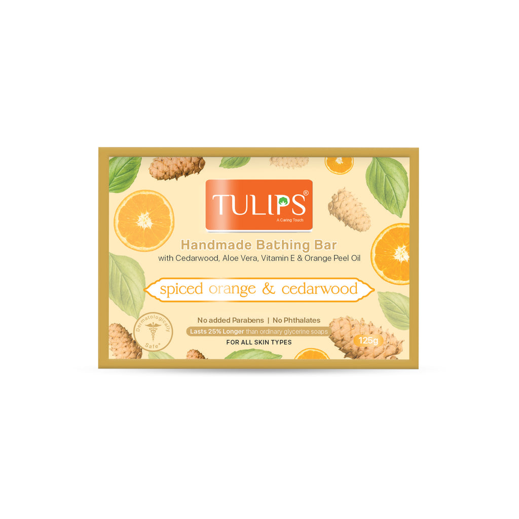 Handmade Bathing Bar - spiced orange & cedarwood (125g)