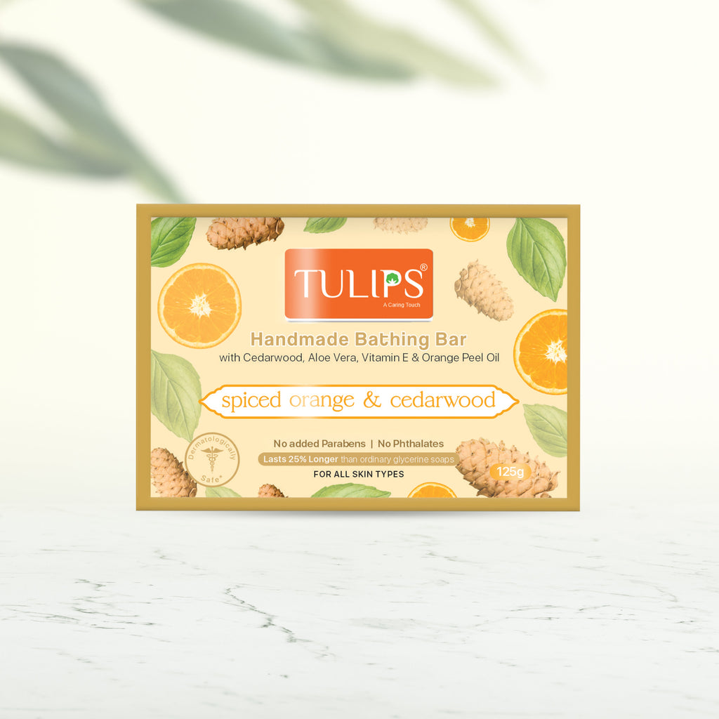 Handmade Bathing Bar - spiced orange & cedarwood (125g)