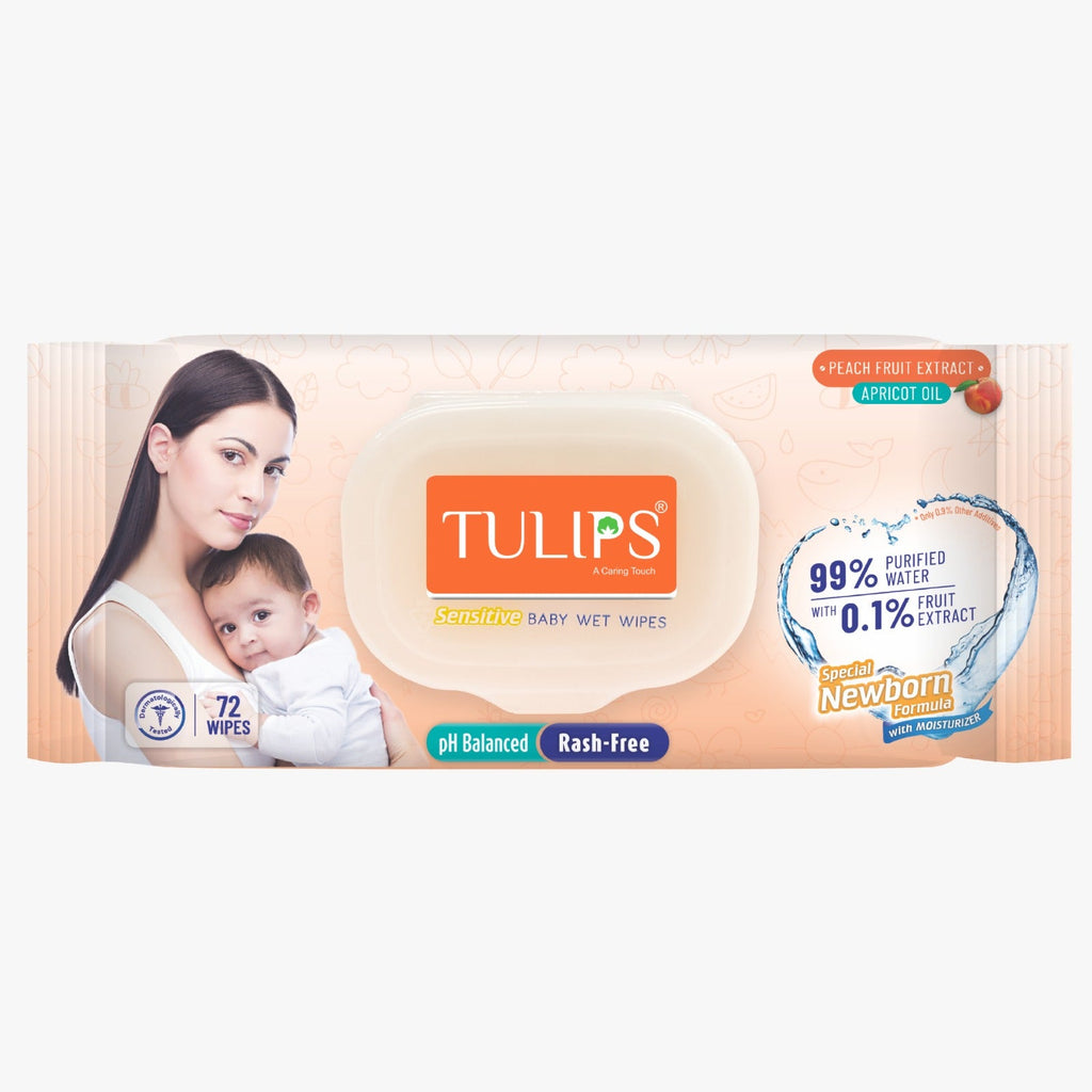 Baby Wet Wipes – Peach Fruit 72 wipes with lid