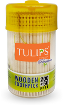 Premium Wooden Toothpicks (250 Sticks in a Jar)