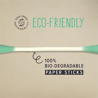 Coloured Eco Friendly Cotton Ear Buds/ Swabs (100 Sticks in a Jar)