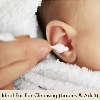 Eco Friendly Cotton Ear Buds- Cotton Swabs (50 Sticks in a Box)