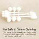 Safety Eco Friendly Cotton Ear Buds/ Swabs (50 Sticks in a Box)