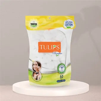 Premium White Cotton Balls (50 pcs in a Ziplock Bag)