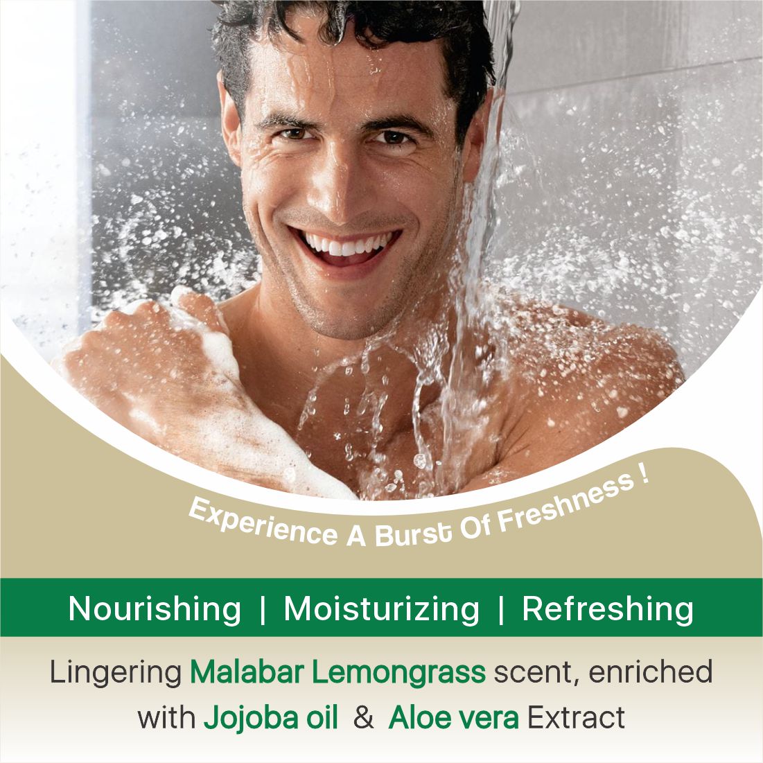 Handmade Bathing Bar – Lemongrass & Aloe Vera (125g)