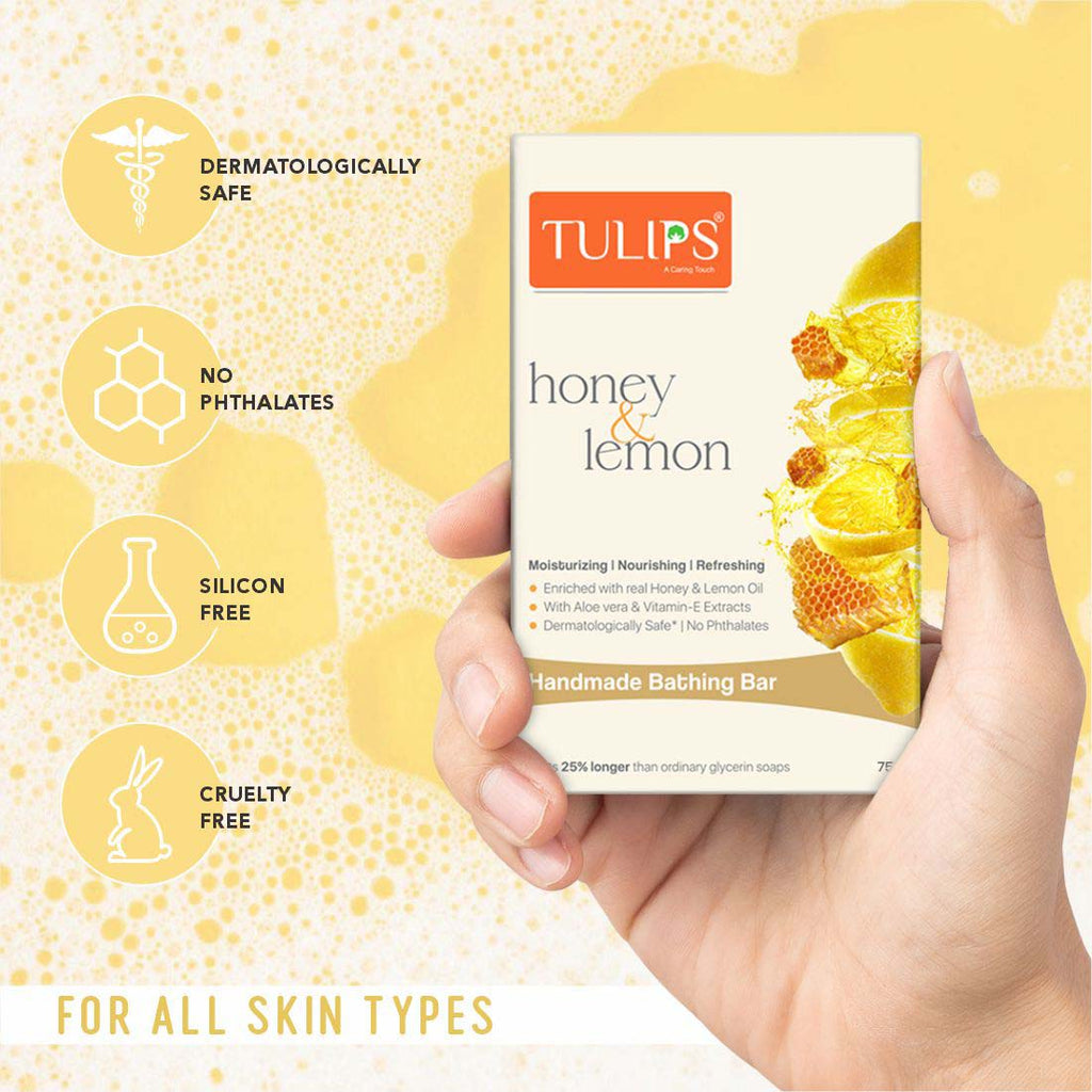 Handmade Bathing Bar – Lemon Honey (125g)