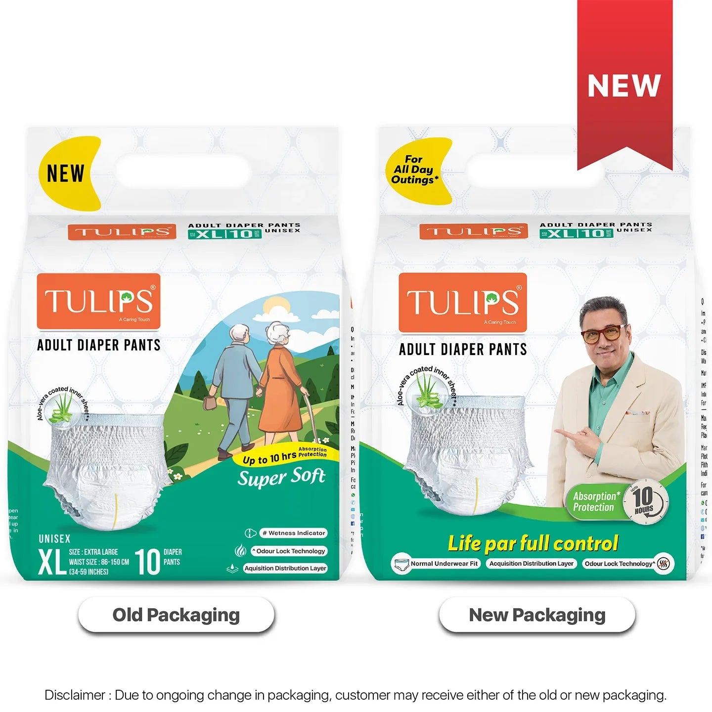 Tulips Adult 10 Diaper Pants - Size XL - Maximum Comfort & Leak Protection